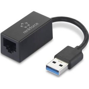 Renkforce Netwerkadapter voor Nintendo Switch Laptop PC (USB 3.2, RJ45), Netwerkadapter