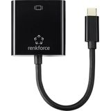 Renkforce USB-C VGA Adapter Zwart - 10.00 cm