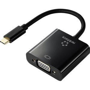 Renkforce USB-C VGA Adapter Zwart - 10.00 cm