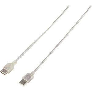 Renkforce USB-kabel USB 2.0 USB-A stekker 1.80 m Doorzichtig