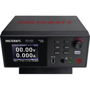 VOLTCRAFT DSP-6010 Labvoeding, regelbaar 0-60 V 0-10 A 300 W USB 2.0 bus A Op afstand bedienbaar Aantal uitgangen: