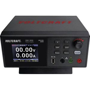 VOLTCRAFT DSP-3010 Labvoeding, regelbaar 0-30 V 0-10 A 300 W USB 2.0 bus A Op afstand bedienbaar Aantal uitgangen: