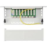 Renkforce RF-4996630 8 poorten Patchpaneel 254 mm (10) CAT 6A 0.5 HE Grijs Ingericht