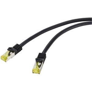 Renkforce RF-4995160 RJ45 Netwerkkabel, patchkabel CAT 6a (losse kabel CAT 7) S/FTP 0.50 m Zwart TPE-mantel, Flexibel, Vlambestendig 1 stuk(s)