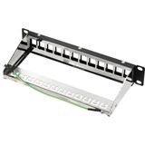 Renkforce - RF-4996626 - Patchpaneel - Zwart - 12-poorts - 1 HE