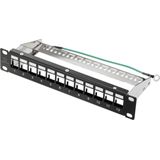 Renkforce - RF-4996626 - Patchpaneel - Zwart - 12-poorts - 1 HE