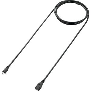 Renkforce - USB-Kabel usb 2.0 USB-Micro-B Stecker, USB-Micro-B Buchse 1.80 m Schwarz vergoldete Steckk