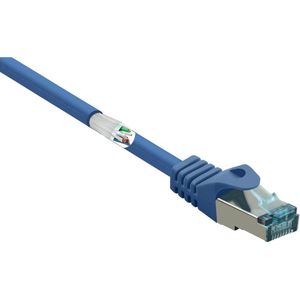 Renkforce RF-5047460 RJ45 Netwerkkabel, patchkabel CAT 6A S/FTP 5.00 m Blauw Snagless, Vlambestendig 1 stuk(s)