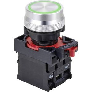 TRU COMPONENTS TC-10091044 ONPOW26-11E/G/12V Drukschakelaar 250 V 5 A 1x aan/(aan) Moment Groen IP40 1 stuk(s)
