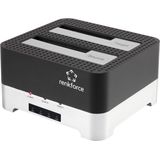 Renkforce RF-DOCKING-02 USB 3.2 Gen 1 (USB 3.0) SATA 6 Gb/S 2 Poorten Harde Schijf-kopieerstation 2.5 Inc - 3.5 Inch Me