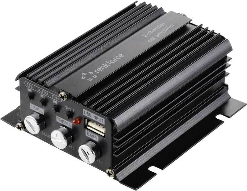 Renkforce RF-CMP-202 Versterker - 2-kanaals - 100 W - Bluetooth/USB