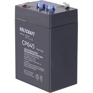 VOLTCRAFT CE6V/4,5Ah Bleibatterie 6 V 4,5 Ah Bleivlies (B x H x T) 70 x 107 x 47 mm Flachstecker 4,8 mm Wartungsfrei