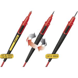 Fluke TL175 Veiligheidsmeetsnoerenset Banaanstekker 4 mm Testpunt 1.50 m Zwart, Rood 1 stuk(s)