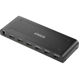 SpeaKa Professional - SP-HDA-550 - HDMI-switch - Zwart - 4 Poorten, UHD 4K @ 60 Hz, eARC-compatibel