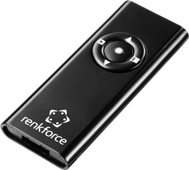 Renkforce - RF-PLP-200 - Draadloze Presenter - Inclusief Laserpointer - Zwart