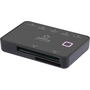 Renkforce - Externe Geheugenkaartlezer - Zwart - USB 3.2 Gen 1