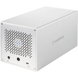 Renkforce RF-5587610 SATA-HDD-behuizing Aantal harde schijf bays: 4 Bay 2.5 inch, 3.5 inch Incl. ventilator (80 mm) Alu