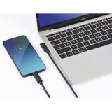 Renkforce - Glasvezel USB-C-kabel - USB 3.2 Gen2 - Haaks - 10 m - Zwart