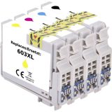 Renkforce Inktcartridge vervangt Epson 603, T03U5, T03U1, T03U2, T03U3, T03U4 Compatibel Combipack Zwart, Cyaan, Magent