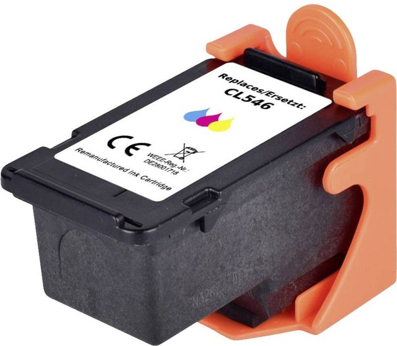 Renkforce - Inktcartridge - Compatibel Cyaan, Magenta, Geel - Vervangt Canon CL-546C XL, CL-546M XL, CL-546Y XL