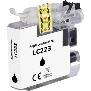 Renkforce - LC-223BK - Inktcartridge - Zwart - Compatibel met Brother, 2600 pagina's