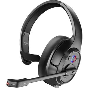 EKSA H1 On Ear headset Computer Bluetooth Mono Zwart Ruisonderdrukking (microfoon), Noise Cancelling Volumeregeling