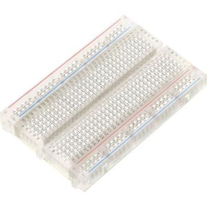 TRU COMPONENTS Breadboard Zelfklevend Transparant Totaal aantal polen 400 (l x b) 82.5 mm x 54.6 mm 1 stuk(s)