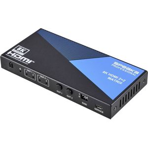 SpeaKa Professional - SP-11571776 - HDMI-Matrix-switch - Zwart - Ultra HD 8K@60Hz