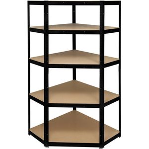 TOOLCRAFT TO-8701224 Stellingkast hoekmodule 175 kg (b x h x d) 700 x 1800 x 700 mm Metaal (poedercoating), MDF plaat G