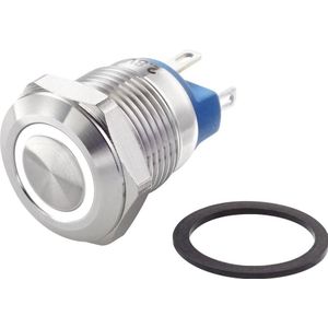 Tru Components - TC-GQ12-AF-10E/J/W/12V/S - Vandalismebestendige Drukknop - Zilver