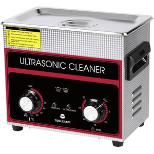 TOOLCRAFT USC-320 Ultrasoonreiniger Sieraden, Kantoorartikelen, Werkplaats 280 W 3.2 l Met verwarming, Met reinigingsko