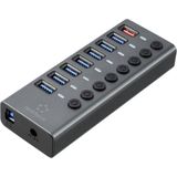 Renkforce - RF-HUB-380 - USB 3.2 Gen 2-hub - 8 Poorten - Aluminium - Zilver