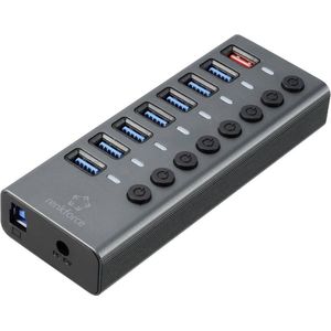Renkforce - RF-HUB-380 - USB 3.2 Gen 2-hub - 8 Poorten - Aluminium - Zilver