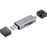 Renkforce - RF-PCR-400 - Geheugenkaartlezer - Grijs - USB-A, USB-C