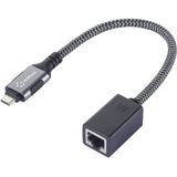 Renkforce - USB-C naar Gigabit Ethernet Mini Adapter - Netwerkadapter - Zwart - USB-A 3.2 Gen 1
