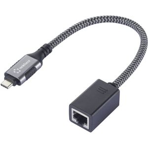 Renkforce - USB-C naar Gigabit Ethernet Mini Adapter - Netwerkadapter - Zwart - USB-A 3.2 Gen 1
