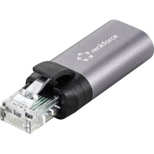 Renkforce - USB-C® / RJ45 Netwerkadapter - Antracietgrijs - Compact