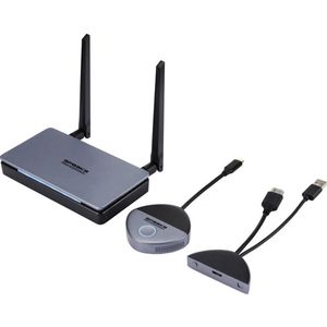 SpeaKa Professional SP-TR-500 Draadloze USB-C Overdrachtset - 30 m - 5 GHz - 2.4 GHz - Full HD 1920 x 1080 Pixel