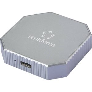 Renkforce RF-M2E-200 - M.2 HDD-behuizing - USB-C - M.2 SATA - M.2 PCIe NVMe - 6 Gb/s - 2230