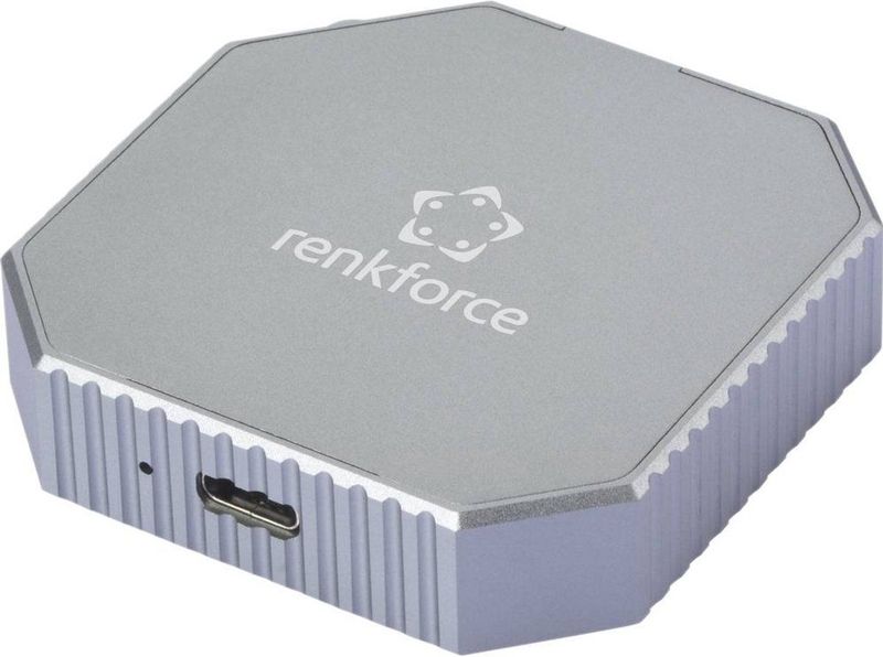 Renkforce RF-M2E-200 - M.2 HDD-behuizing - USB-C - M.2 SATA - M.2 PCIe NVMe - 6 Gb/s - 2230