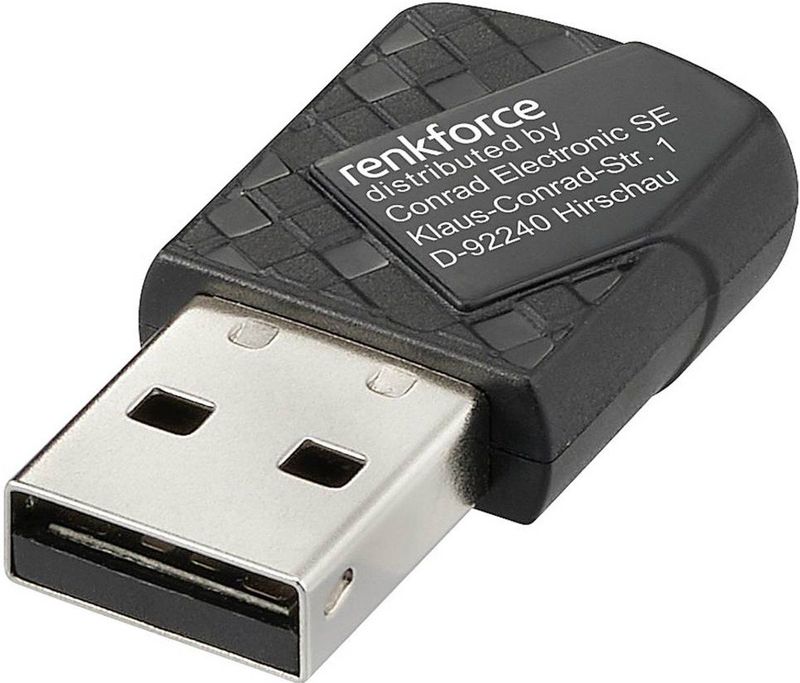 Renkforce RF-WFBTA-200 - WLAN- / Bluetooth-Adapter - USB-A - 886 MBit/s - Netwerkadapter