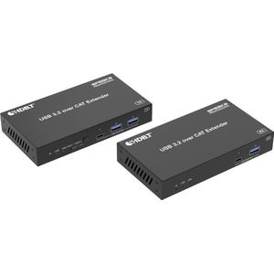 SpeaKa Professional - SP-USBE-830 - KVM-extender - Zwart - 7 + 2 Poorten
