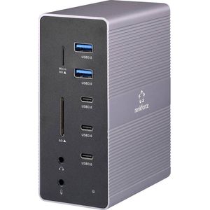 Renkforce RF-DKS-910 - USB-C Dockingstation - Geschikt voor Universeel MacBook - Inclusief Laadfunctie