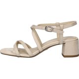 Tamaris - Dames Sandaal - Beige - Suèdine - Verstelbare Enkelband
