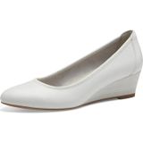 Tamaris 1-22320-42 Keil damespumps, Wit leer.