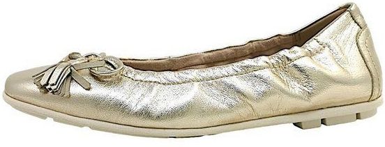 TAMARIS - Ballerina's - Goudkleur - Leer