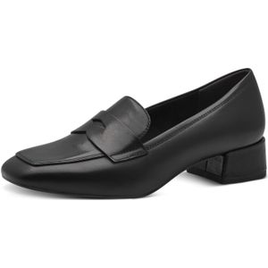 Tamaris - 1-24309-42 - Loafers - Zwart - Leer - Blokhak 3,5 cm