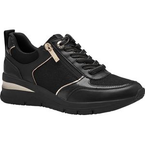 Tamaris - Essentials - Sneaker - Zwart - Leer en Textiel