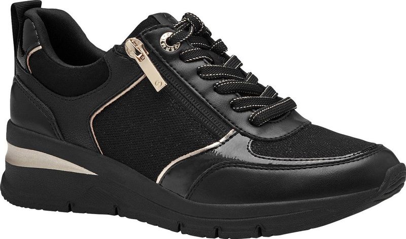 Tamaris - Essentials - Sneaker - Zwart - Leer en Textiel