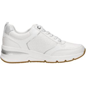 Tamaris 1-23721-42 lage sneakers voor dames, Wit/Zilver, 40 EU